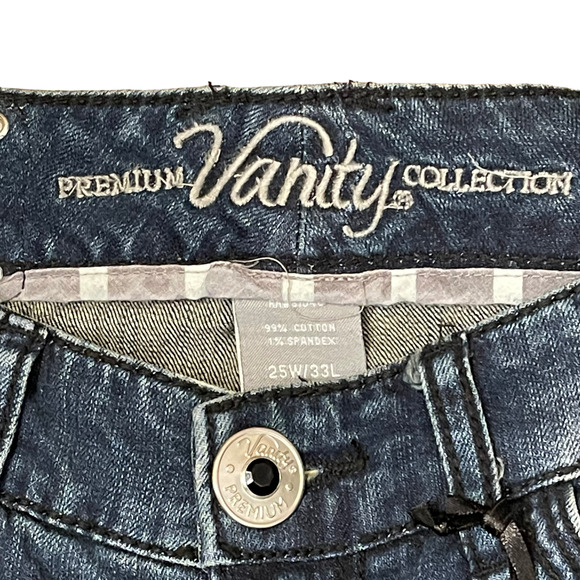 Vanity Blue Premium Denim Jeans Size 25X33 Curvy Sasha‎ Boot Womens Stretch - Picture 4 of 7